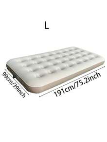 Inflatable Camping Mattress, Available In 2 Sizes, Made Of PVC Material (Air Pump Not Included) - Beige - View 7