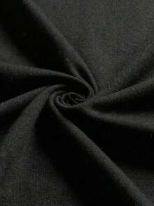 Set de 2 piezas con parte superior de manga corta con cuello redondo y estampado de letras, y shorts para mujer - Negro 2 - Ver 4