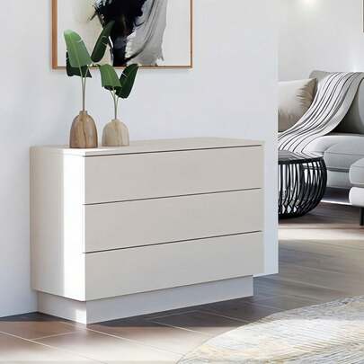Cômoda moderna minimalista de 1 peça, 85x40x66/84cm, com 3 ou 4 gavetas, oferecendo amplo espaço de armazenamento. Armário vertical espaçoso, organizador versátil para itens de uso diário, livros e decoração. Perfeito para quarto, sala de estar e uso doméstico.