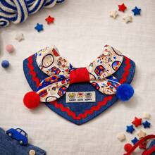 1 Pc Creative Circus Clown Series Tie, Cat Dog Bib, Cute Drool Towel Tie - Red - View 1