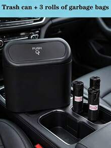 Esta papelera de coche mini con tapa de material ABS tiene un diseño a prueba de fugas, viene con bolsas de basura y es adecuada para la mayoría de los modelos de vehículos. Papelera de coche, accesorios de auto - Multicolor - Ver 13