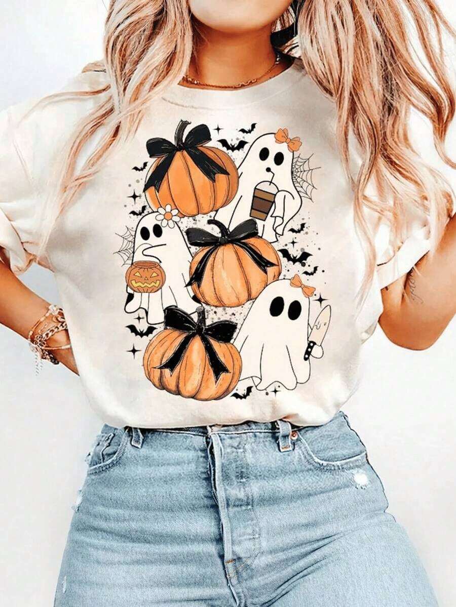 1 Sexy Casual Party Elegant Sweet High Elasticity Beach Night Out Vacation Wedding Sporty College Holiday Office Home Daily Date Birthday Party Baby Shower Summer Halloween Pumpkin Print - 白色的 - 查看 1