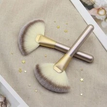 1 大号扇形化妆刷，集散粉、粉底、腮红和遮瑕膏于一体，刷毛柔软，是一款多功能化妆刷，三合一美妆工具，适用于散粉、定妆和打造高光妆容。 - 彩色 - 查看 5