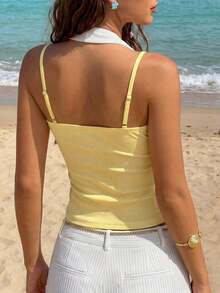 Top sin mangas de color contrastante, casual y de moda para el verano - Multicolor 6 - Ver 2