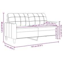 vidaXL 3-TLG. Sofagarnitur mit Kissen Rosa Samt, Sofa, Samtsofa, Sofa gepolstert, Relaxsofa, Wohnzimmermöbel, Polstersofa, Couch, Lounge Sofa - Pink - Übersicht 5