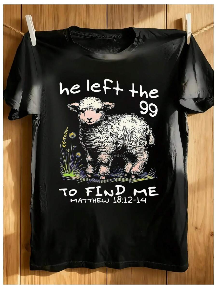 Mexican Mexican He Departed From The 99 Christian T-Shirt, Plus Size Festive T-Shirts, Funny T-Shirts, Clothing For Men And Women, Christmas Gifts, Comfortable Plus Size Graphic T-Shirt, Suitable For All Seasons And Daily Outdoor Activities, Cotton T-Shirt, Summer Fashion - 黑色 - 查看 1