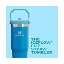 IceFlow 2.0 Flip Straw Tumbler With Handle 30 Oz Twist On Lid And Flip Up Straw Leakproof Bottle Insulated Stainless Steel BPA- Twilight - Hoàng hôn + 30 ounce - Xem 4