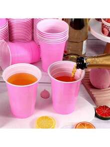 10-100个/套 可重复使用的迷你派对杯，适用于零食、果汁等各种派对场合 - 彩色 - 查看 4