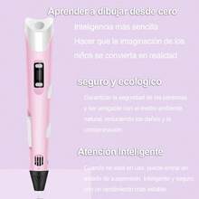 Pluma 3D de Dibujo con pantalla LED, compatible con filamentos PLA y ABS, ajuste de temperatura y velocidad, recargable por puerto Micro USB, modo de suspensión automática cuando no está en uso, boquilla calentadora para fundir el filamento, diseño ergonómico y ligero, ideal para niños y adultos, para crear figuras tridimensionales, manualidades y proyectos creativos, disponible en varios colores. - A - Ver 5
