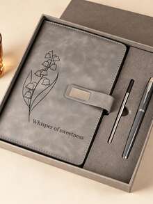 Personalized Leather Journal Set - Ideal Gift For A New Job, Teacher, Or Graduation - Perfect Office Supply And Stationery Gift For Writers, Students, And Travelers - Travel Size Journals For Note-Taking, Journaling, And Creative Projects - Thoughtful And Stylish Gift For Any Occasion, Including Birthdays And Holidays - Notebook - View 2