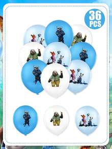 Disney Bộ bóng bay cao su chủ đề Zootopia, bóng bay in hình nhân vật đa năng giúp chuẩn bị tiệc dễ dàng, đơn giản hóa việc lên kế hoạch tiệc tùng của bạn với bộ bóng bay chủ đề Zootopia tiện lợi này, được thiết kế để lắp đặt nhanh chóng và dễ dàng. Judy, Nick và các nhân vật được yêu thích khác, được làm từ chất liệu cao su nhẹ và bền, những quả bóng bay này sẵn sàng để bơm hơi ngay khi lấy ra khỏi bao bì, không cần lắp ráp phức tạp. - Bóng bay - Xem 14