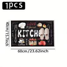 1pc Kitchen Pattern Printed Faux Wool TPR Bottom Doormat, Bathroom Mat, Kitchen Mat, Laundry Room Mat, Holiday Atmosphere Decor, Home Decor, Party Decor, Wedding Decor, Dining Decor - Multicolor - View 12