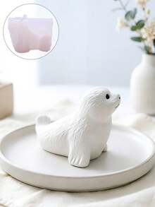 Silicone Seal Shaped Candle Mold, DIY Ocean Style Aromatherapy Candle Handmade Decor - A-White - View 2
