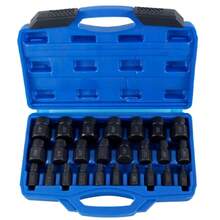25-Piece Screw Extractor Set, Alloy Structural Steel Hex Shank, Imperial Bolt Extractor Set, Screw Extraction Kit - A - View 1
