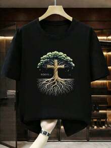Jesus T-Shirt: Christian Faith And Love Rooted In Christ - Men's T-Shirt. Absorbent. For Friends, Couples, Family, Birthdays. Unisex Black Cotton T-Shirt XL With Graphic Print. Couple Clothing. Streetwear T-Shirt For Him/Her. SZPQ - 黑色 - 查看 9