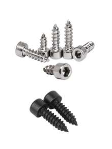 100 buah Sekrup Self-Tapping Kepala Cangkir M3, Sekrup Audio Warna Hitam & Perak, Sekrup Soket Heksagonal untuk DIY - A - View 8