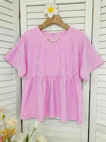 Camisa de mujer tejida de 100% algodón y lino, top de verano, adecuado para el uso diario, citas, reuniones, otoño/invierno/verano, Navidad, Año Nuevo, Acción de Gracias, fiestas, bodas, playa, ceremonias de graduación, moda, elegante, casual - Rosa - Ver 6