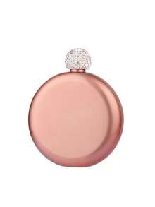 5oz Custom Stainless Steel Mini Hip Flask, Bridesmaid Gift, Personalized Rhinestone Lid Flask, Round Bridesmaid Flask, Customizable Engraved Bridesmaid Invitation Gift - Multicolor - View 20