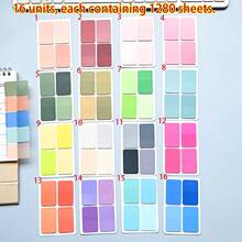 16 Types / Combination 1 Pack Contains 1280 Sheets. Each Type Has 80 Pieces Of Maca Color Sticky Notes. Index Stickers, Label Stickers, PET Color Reading Indicators, Student Textbook Page Labels, Office Document Important Identifiers. - one-size - View 11