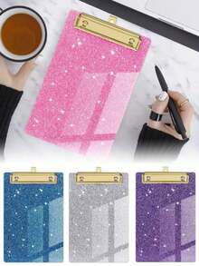 1Pc Acrylic Board With Glitter, Suitable For Classrooms, Offices, Schools, Notebooks And Diaries,Back To School Supplies - Multicolor - View 6