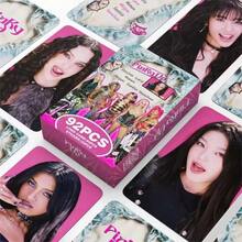KATSEYE <PINKY UP> <Internet Girl> 偶像小卡收藏，熱門團體粉絲卡，經典K-Pop收藏卡，節日禮物，新收藏賀卡，卡片展示收藏 - 彩色 - 查看 1