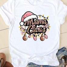 Retro Summer T-Shirt With Santa Claus Blowing Bubbles, Christmas Gift T-Shirt, Funny Winter T-Shirt With Santa Claus - 薄荷綠 - 查看 6