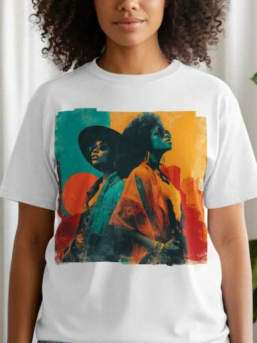Moderno e informalAfrican Sisters TShirt _ Afro Sistas Pride Tee _ Black Fashion Top _ Afrocentric R,Camiseta informal negra de cuello redondo para hombre,Nuevas camisetas 2026, camisas para niños, ropa para niñas, conjuntos de chicas de televisión, conjuntos a juego para madre e hija - Blanco - Ver 1