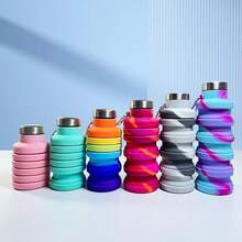Generic Collapsible Sports Water Bottle, 500ml, Silicone, Reusable, Ideal For Travel, Sports, Camping, Hiking, Climbing - 1 - View 9