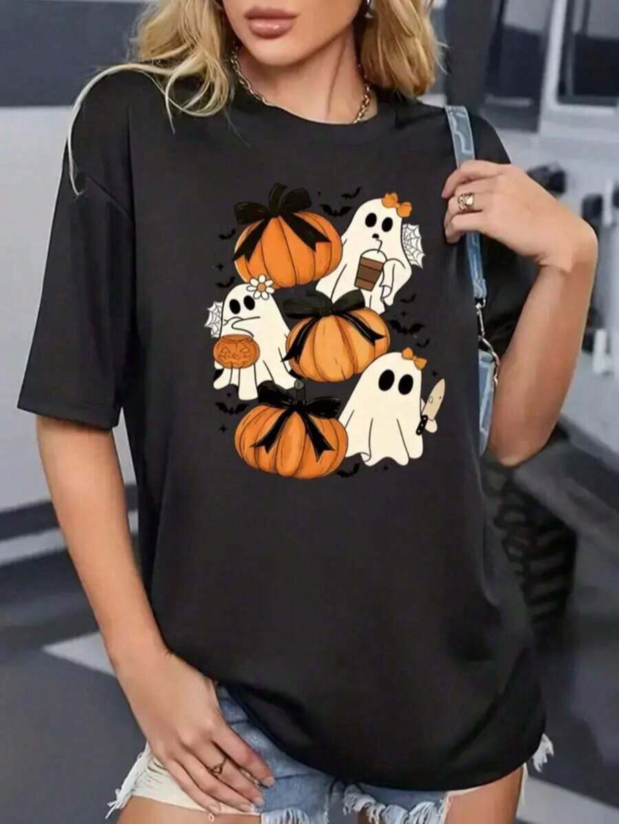 1 Sexy Casual Party Elegant Sweet High Elasticity Beach Night Out Vacation Wedding Sporty College Holiday Office Home Daily Date Birthday Party Baby Shower Summer Halloween Pumpkin Print - 黑色 - 查看 1