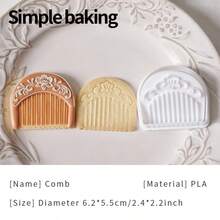1pc Handheld Size Creative Retro Gift-Giving Plastic Hanfu Chinese Style Cookie Cutter, Vintage Fan Embroidery Shoes Hairpin Comb Shape DIY Fondant Biscuit Mold For Birthday Wedding Party Traditional Baking Present - View 14