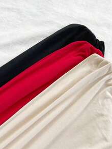 3 piezas Conjunto informal de verano de 2 piezas para mujer con parte superior de hombro asimétrico y bajo asimétrico, adecuado para volver al colegio, té de la tarde, casual, invitada a boda en la playa, brunch de graduación, Día de San Patricio, - Multicolor 2 - Ver 7