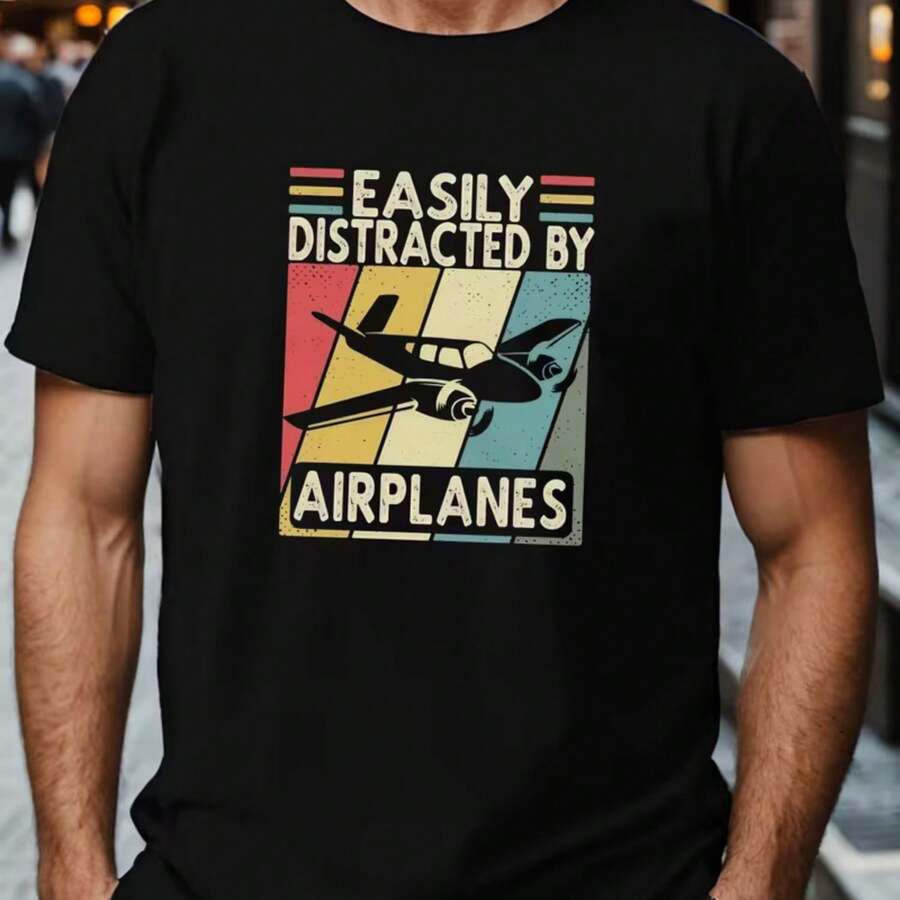 Printed T-Shirt For Men And Women - 黑色 - 查看 1