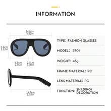 1 Pc/Set, Stylish Oversized Sunglasses, Unisex Personalized High-End Sunglasses Multiple Colors Available Perfect For Daily Dates, Commuting, Street Style Outfits, Or As A Gift Includes A Glasses Case - Gọng kính trà có tròng kính màu trà đôi - Xem 4