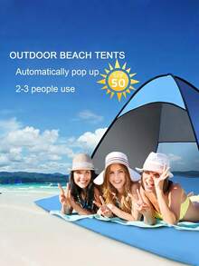 1pc Durable Quick Automatic Setup Sun Umbrella, Outdoor Use, Lightweight Portable Design, Ideal Gift For Holidays And Outdoor Adventures, Beach Accessory - Fully Automatic Tent - View 8