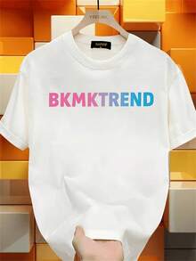 New Women's Short-Sleeved T-Shirt, 180g, 100% Cotton - Versatile Casual T-Shirt With Summer Print For Men - Summer Print T-Shirt For Couples - Unisex - Holiday Gift - 白色 - 查看 2