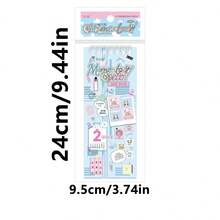 Libro de pegatinas lindo para diario, capturar momentos maravillosos de la vida, elementos decorativos básicos - 1 Set - Ver 3