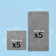 Bộ 3/6/10 khăn mặt cao cấp - Nhanh khô - Chất liệu microfiber mềm mại như nhung san hô, thấm hút cao - Đa năng dùng làm khăn tắm, khăn spa, khăn mặt, khăn lau tay - Màu xám - Xám - Xem 9