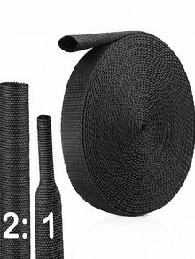 Ống bọc co nhiệt tỷ lệ 2:1, đường kính 10mm, chiều dài 19.69/39.37/59.06/78.74 inch, ống bảo vệ dây dẫn co nhiệt tỷ lệ 2:1, ống co nhiệt dạng phẳng, chống mài mòn, bảo vệ bó dây điện. - Chiều dài là 78,74 inch. - Xem 2