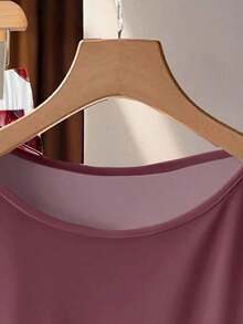 Clasi Conjunto de 2 piezas de blusa con moño elegante y minimalista en color rosa, combinada con pantalones de pierna ancha con estampado floral, adecuado para el verano - Multicolor 3 - Ver 4