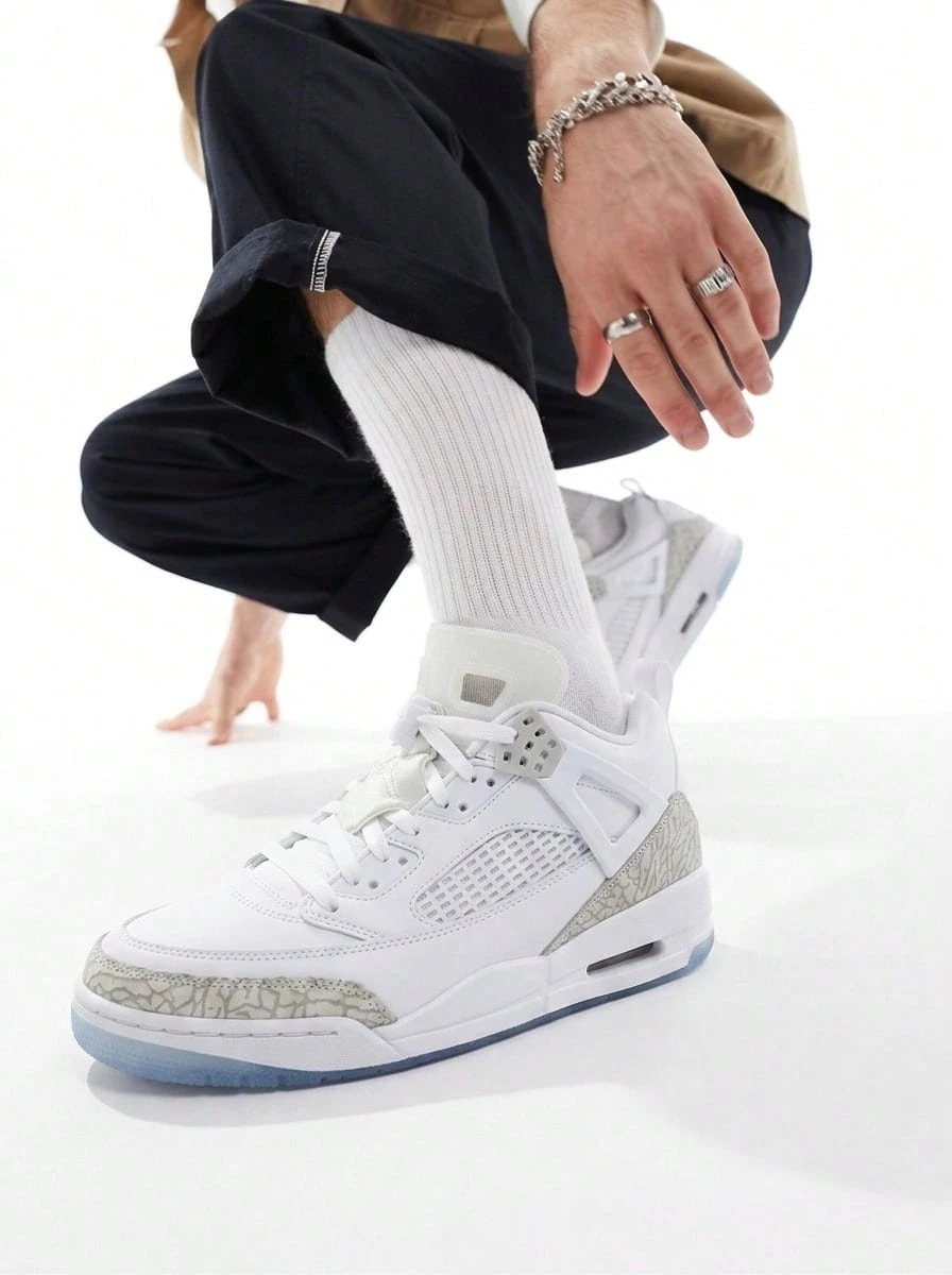 Nike Jordan Spizike Men's Low Sneakers White FQ1759 - Trắng/Bạc ánh kim/Xanh nhạt/Xám trung tính - Xem 1