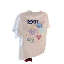 Camiseta con estampado de camisa casual para mujer, manga corta y cuello redondo, moda urbana local de primavera/verano. SJ5P - rosa - Ver 6