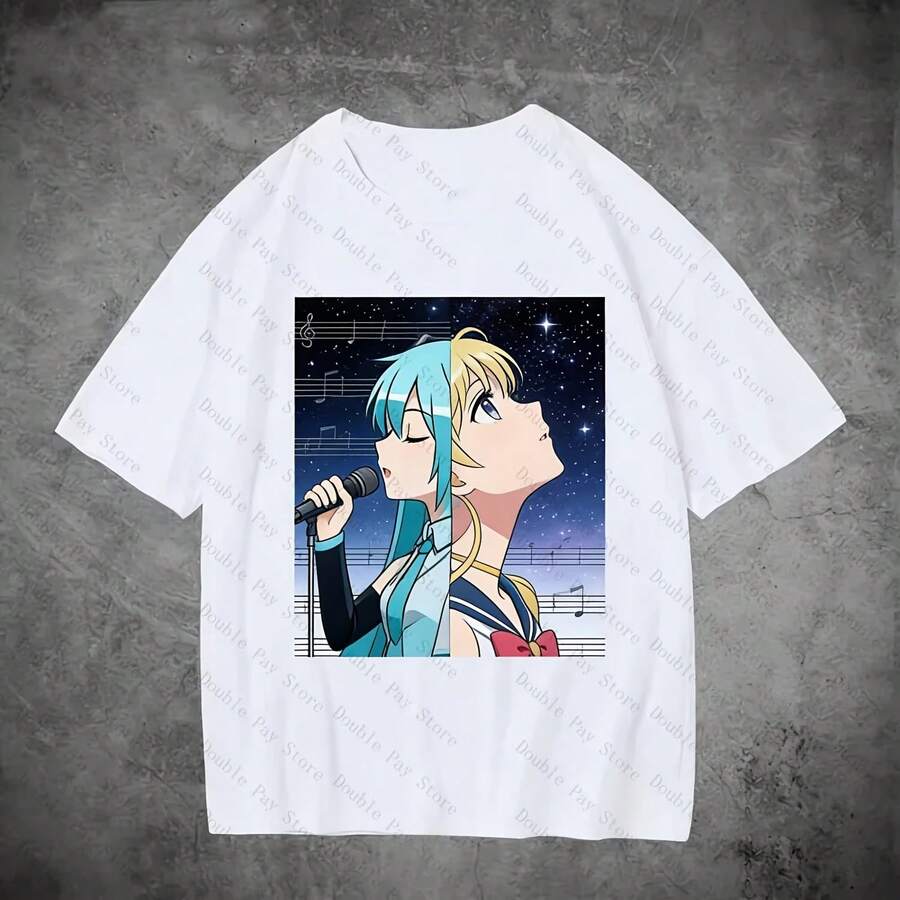 Vs. Mikus T-Shirts For Men And Women, Y2k T-Shirts, Vintage Crew Neck T-Shirt, Short Sleeve Clothing For Children, Summer Clothing - 款式 - 查看 1