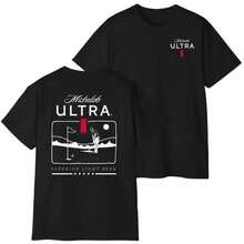Camiseta de golf de doble cara Michelob Ultra – Camiseta gráfica vintage de cerveza ligera Superior, divertida camiseta de golf para hombres y mujeres, top clásico retro para amantes del golf. QCK7 - Negro - Ver 10