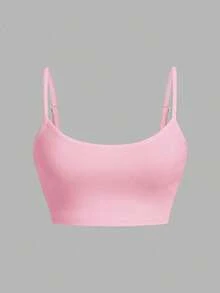 Camiseta sin mangas sexy y casual para mujer, perfecta para el verano - Rosa - Ver 1