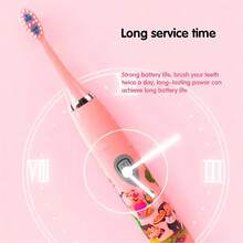AXH. Electric Toothbrush, Smart Cartoon Soft Bristle Toothbrush With Replacement Brush Heads - Multicolor - View 12