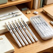 Bộ 6 bút bi mực nước đen và bút gel khô nhanh, ngòi 0.5mm, viết trơn tru, thích hợp cho văn phòng, lớp học, nhà, thi cử. Bộ bút bi và bút gel, quà tặng văn phòng phẩm ngày lễ, quà tặng tựu trường. - Bộ - Xem 9