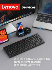 Lenovo 联想 K290 无线蓝牙键盘，支持 2.4G 双模连接，小巧静音办公键盘，适用于笔记本电脑、平板电脑等多种设备。 - 查看 9