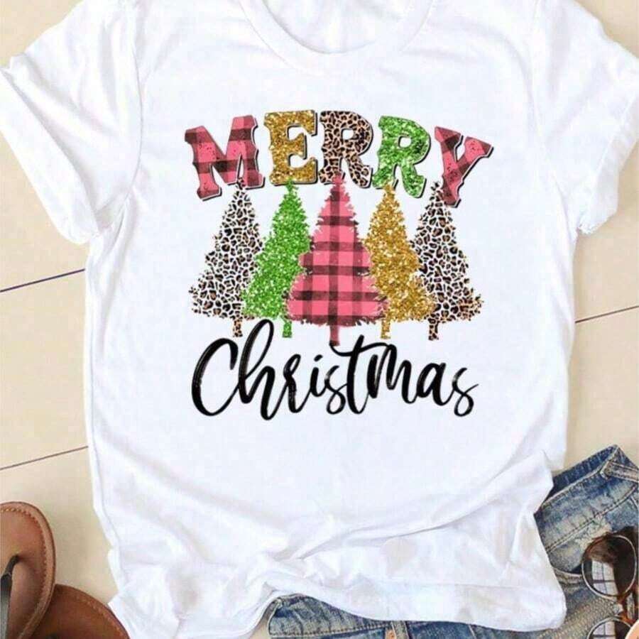 Retro Summer T-Shirt With Santa Claus Blowing Bubbles, Christmas Gift T-Shirt, Funny Winter T-Shirt With Santa Claus - 藍綠色的水 - 查看 1