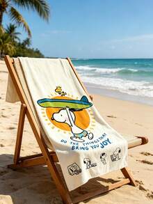 Khăn tắm biển Snoopy bán chạy nhất, chất liệu sợi siêu mịn, khăn tắm biển hoạt hình cho trẻ em, khăn thấm hút tốt cho mùa hè bên bờ biển. - hình chữ nhật - Xem 8