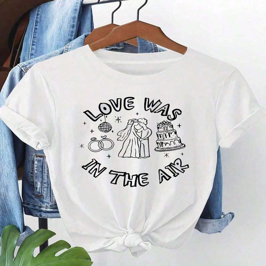 Women's T-Shirt | "I Love Brazil" Graphic Print, Yellow And Green, Casual Round Neck T-Shirt For Spring/Summer, Medium Stretch Fabric, Ideal For Daily Wear, Shopping, Parties And Commuting. - 軍綠色 - 查看 1